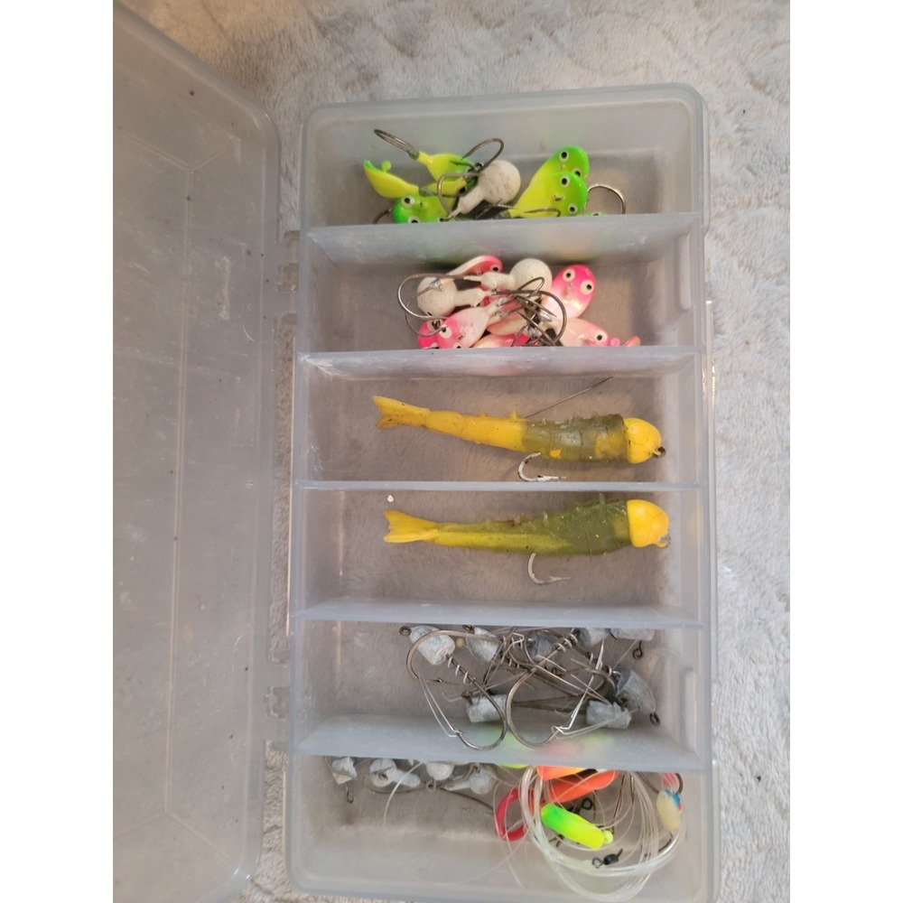 Huge Vintage Fishing Tackle Lot Lures Bobbers Hooks Line Jigs Soft Baits As... - Picture 8 of 11